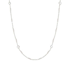 Nomination BELLA DETAILS EDITION Halskette aus 925er Silber, mit Cubic Zirkonia verziert (035_(Wuerfelkette)) 146686/035