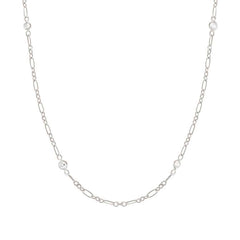 Nomination BELLA DETAILS EDITION Halskette aus 925er Silber, mit Cubic Zirkonia verziert (036_(Quaderkette)) 146686/036