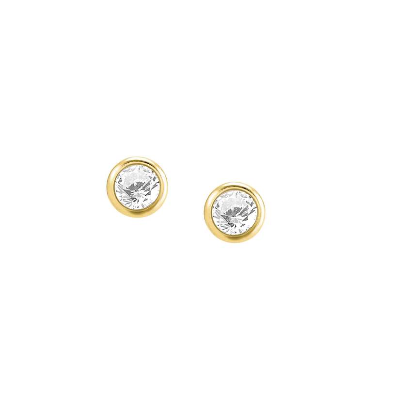 Nomination BELLA DETAILS EDITION Ohrstecker aus 925er Silber, mit Cubic Zirkonia verziert (012_(Gelb vergoldet)) 146688/012