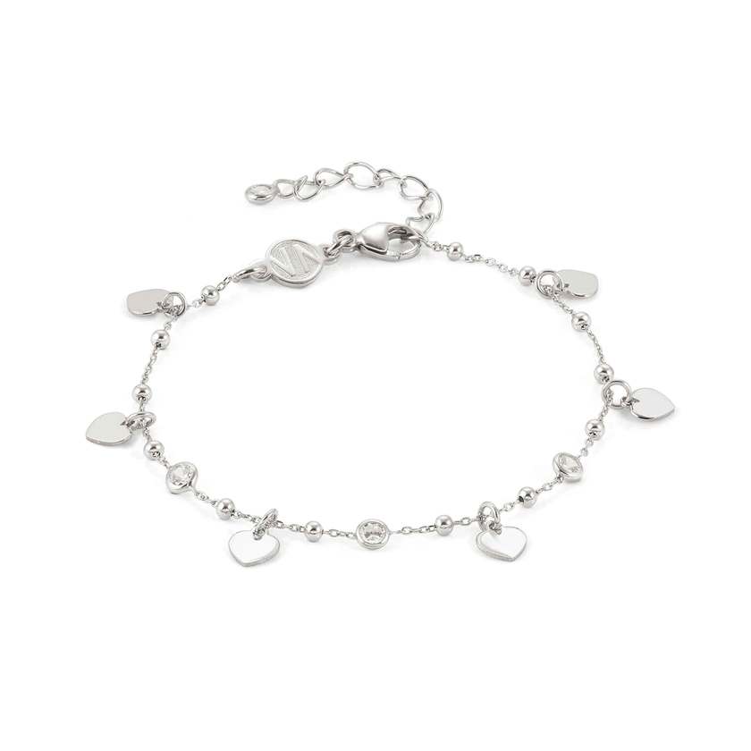 Nomination MELODIE HAPPY EDITION Armband aus 925er Silber, mit Cubic Zirkonia verziert (001_Silbernes Herz) 147720/001