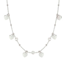 Nomination MELODIE HAPPY EDITION Halskette aus 925er Silber, mit Cubic Zirkonia verziert (001_Silbernes Herz) 147721/001