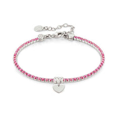 Nomination CHIC&CHARM COLORS EDITION Armband aus 925er Silber, mit Cubic Zirkonia verziert (026_(Herz, Rosa)) 148611/026
