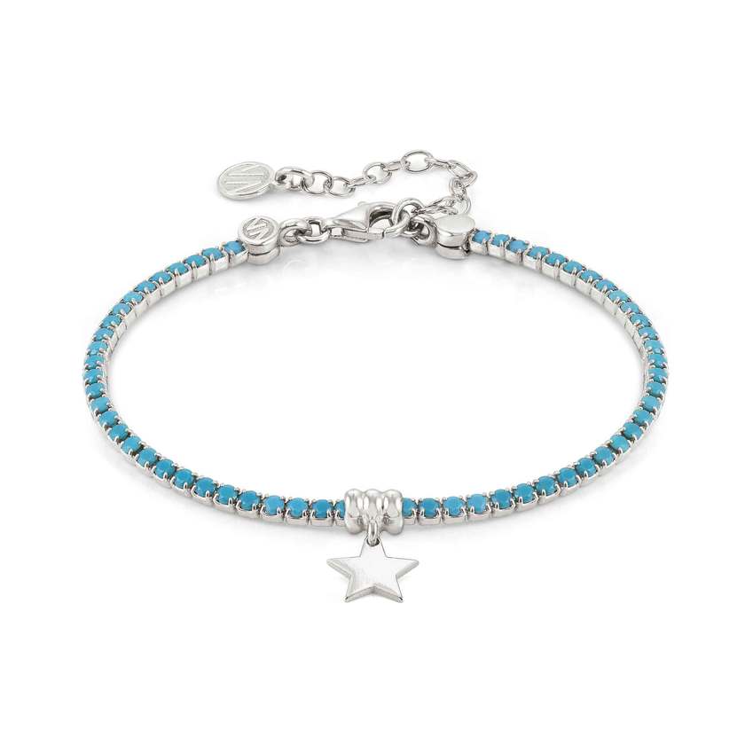 Nomination CHIC&CHARM COLORS EDITION Armband aus 925er Silber, mit Cubic Zirkonia verziert (030_(Stern, Tuerkis)) 148611/030
