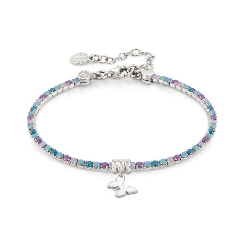 Nomination CHIC&CHARM COLORS EDITION Armband aus 925er Silber, mit Cubic Zirkonia verziert (037_(Schmetterling, bunt)) 148611/037