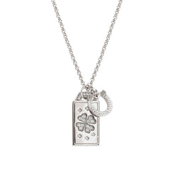 Nomination TALISMANI Halskette aus 925er Silber, mit Cubic Zirkonia und Edelsteinen verziert (022_(May luck be on,,,)) 149506/022