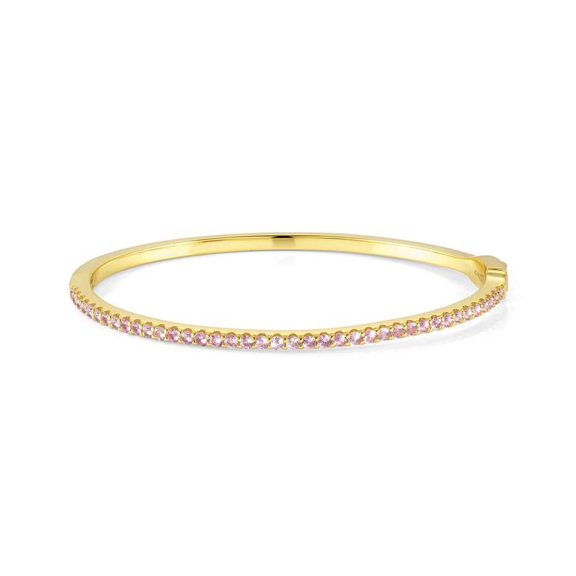 Nomination LOVELIGHT Armreif (Small) aus 925er Silber, mit Cubic Zirkonia verziert (018_(Rosa, Gelbgold)) 149704/018