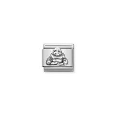 Nomination COMPOSABLE CLASSIC OXIDIERTE SYMBOLE aus Edelstahl, mit 925er Silber verziert, (52_(Buddha)) 330101/52