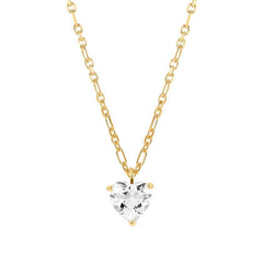 Nomination SWEETROCK SPARKLING LOVE Halskette aus 925er Silber, mit Cubic Zirkonia verziert (012_(Gelb vergoldet)) 148047/012