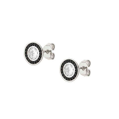 Nomination AUREA Ohrstecker aus 925er Silber, mit Cubic Zirkonia besetzt (011_Schwarz) 145705/011