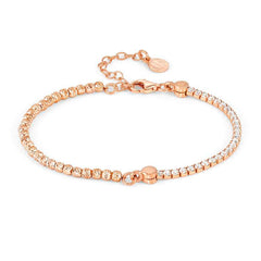 Nomination CHIC&CHARM CELEBRATION EDITION Kombi-Armband aus 925er Silber, halb mit Cubic Zirkonia besetzt (011_Rosevergoldet) 148615/011