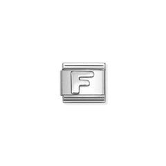 Nomination COMPOSABLE CLASSIC BUCHSTABEN Element aus Edelstahl, mit 925er Silber (oxidiert) verziert (06_F) 330113/06