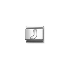 Nomination COMPOSABLE CLASSIC BUCHSTABEN Element aus Edelstahl, mit 925er Silber (oxidiert) verziert (10_J) 330113/10