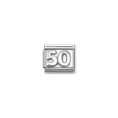Nomination COMPOSABLE CLASSIC OXIDIERTE SYMBOLE aus Edelstahl, mit 925er Silber verziert, (60_50) 330101/60