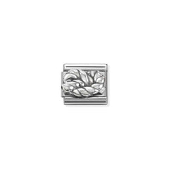 Nomination COMPOSABLE CLASSIC OXIDIERTE SYMBOLE aus Edelstahl, mit 925er Silber verziert, (61_(Knoten)) 330101/61