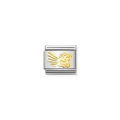 Nomination Composable Classic SYMBOLE Edelstahl und 18kt Gold (46_(Engel, diamantiert)) 030149/46