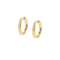 Nomination UNCONDITIONALLY Creolen aus Edelstahl, mit Cubic Zirkonia verziert (012_(Gelb vergoldet)) 029103/012