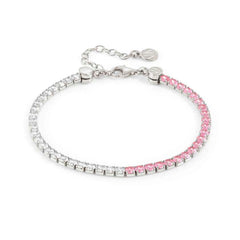 Nomination CHIC&CHARM JOYFUL Tennis-Armband aus 925er Silber, mit Cubic Zirkonia (zweifarbig) besetzt (017_(Rosa, Silber)) 148632/017