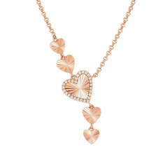 Nomination TRUEJOY Halskette aus 925er Silber, dazu mit Cubic Zirkonia verzierter Anhaenger (005_Herz (Rosegold)) 240103/005