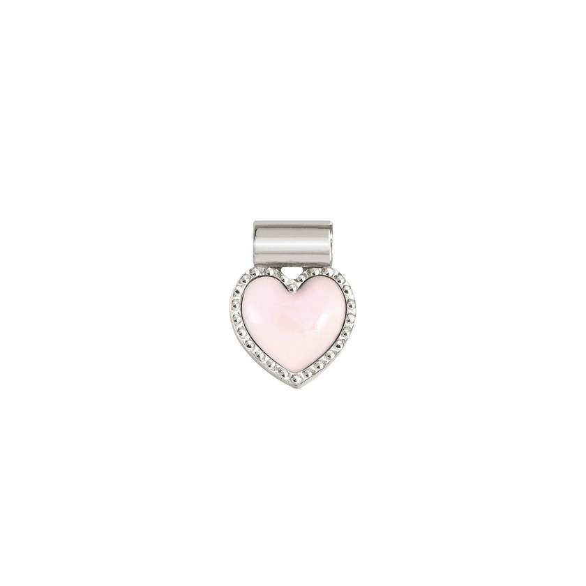 Nomination SEIMIA CANDY Anhaenger aus 925er Silber, diamantiert und mit Emaille verziert (006_(Herz, Rosa)) 148823/006