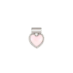 Nomination SEIMIA CANDY Anhaenger aus 925er Silber, diamantiert und mit Emaille verziert (006_(Herz, Rosa)) 148823/006