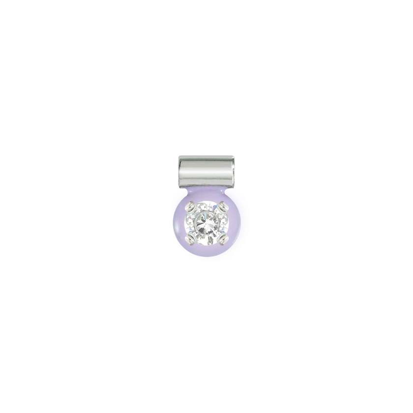 Nomination SEIMIA CANDY Anhaenger aus 925er Silber, mit Cubic Zirkonia und Emaille verziert (031_(CZ: Weiss, Em: Lila)) 148824/031