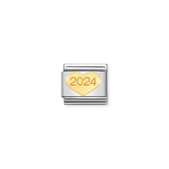 Nomination Composable Classic SYMBOLE Edelstahl und 18kt Gold (57_(Herz 2024)) 030149/57
