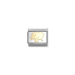 Nomination Composable Classic LOVE Edelstahl und 18K-Gold (22_(Comic-Herz)) 030116/22