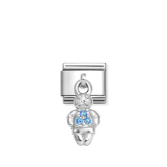 Nomination Composable Classic CHARMS Edelstahl und Silber 925 (29_(Junge, Blau)) 331800/29