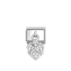 Nomination Composable Classic CHARMS Edelstahl und Silber 925 (33_(Engel mit Herz)) 331800/33