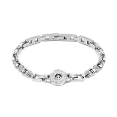 Nomination MANVISION Armband aus Edelstahl, dazu mit Cubic Zirkonia verzierter Anker (001_Edelstahl) 133007/001