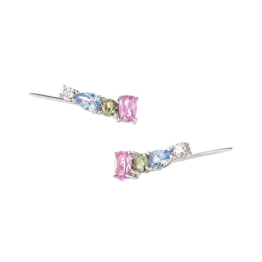 Nomination COLOUR WAVE Ohrstecker aus 925er Silber, mit Cubic Zirkonia besetzt (010_(Silber)) 149827/010