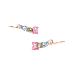 Nomination COLOUR WAVE Ohrstecker aus 925er Silber, mit Cubic Zirkonia besetzt (011_Rosevergoldet) 149827/011