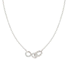 Nomination LOVECLOUD Halskette aus 925er Silber, dazu mit Cubic Zirkonia besetzter Anhaenger (006_Infinity Silber) 240504/006