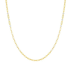 Nomination CHAINSOFSTYLE Halskette (L: 95cm) aus Edelstahl, mit Cubic Zirkonia verziert (012_(Gelb vergoldet)) 029402/012