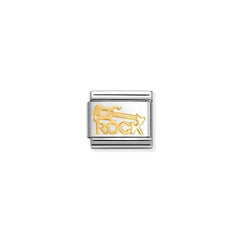 Nomination Composable Classic MUSIC Edelstahl und 18K-Gold (10_(Rock mit Gitarre)) 030117/10