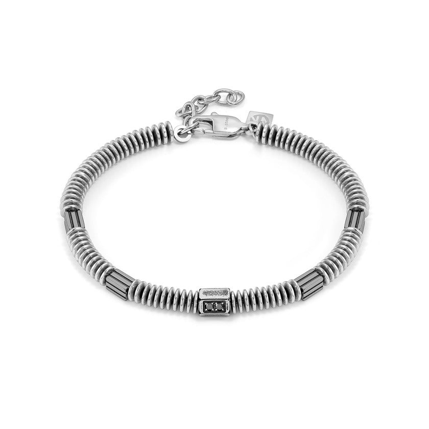 Nomination B-YOND HYPER EDITION Armband (Scheibenkette) aus Edelstahl, mit Cubic Zirkonia verziert (001_Edelstahl) 028943/001