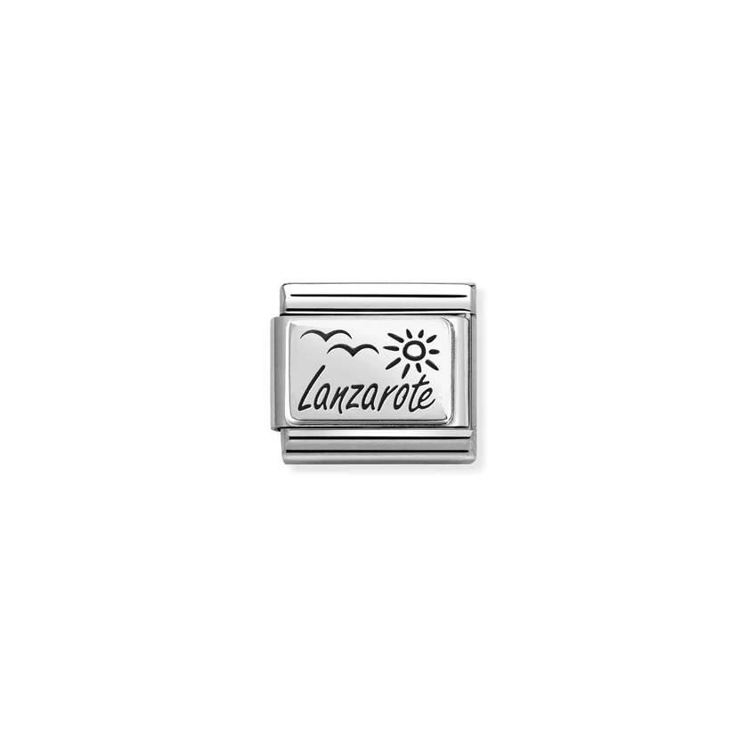 Nomination COMPOSABLE CLASSIC PLATTEN Element aus Edelstahl, mit 925er Silber verziert (48-48) 330111/48