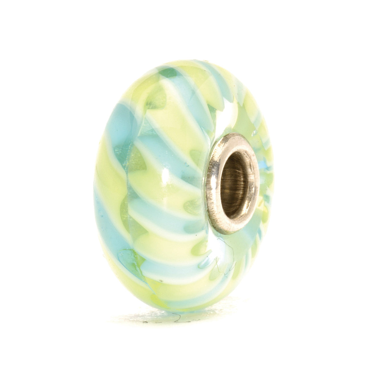 Trollbeads das Original Glas Bead Hellblaue Streifen TGLBE-10011