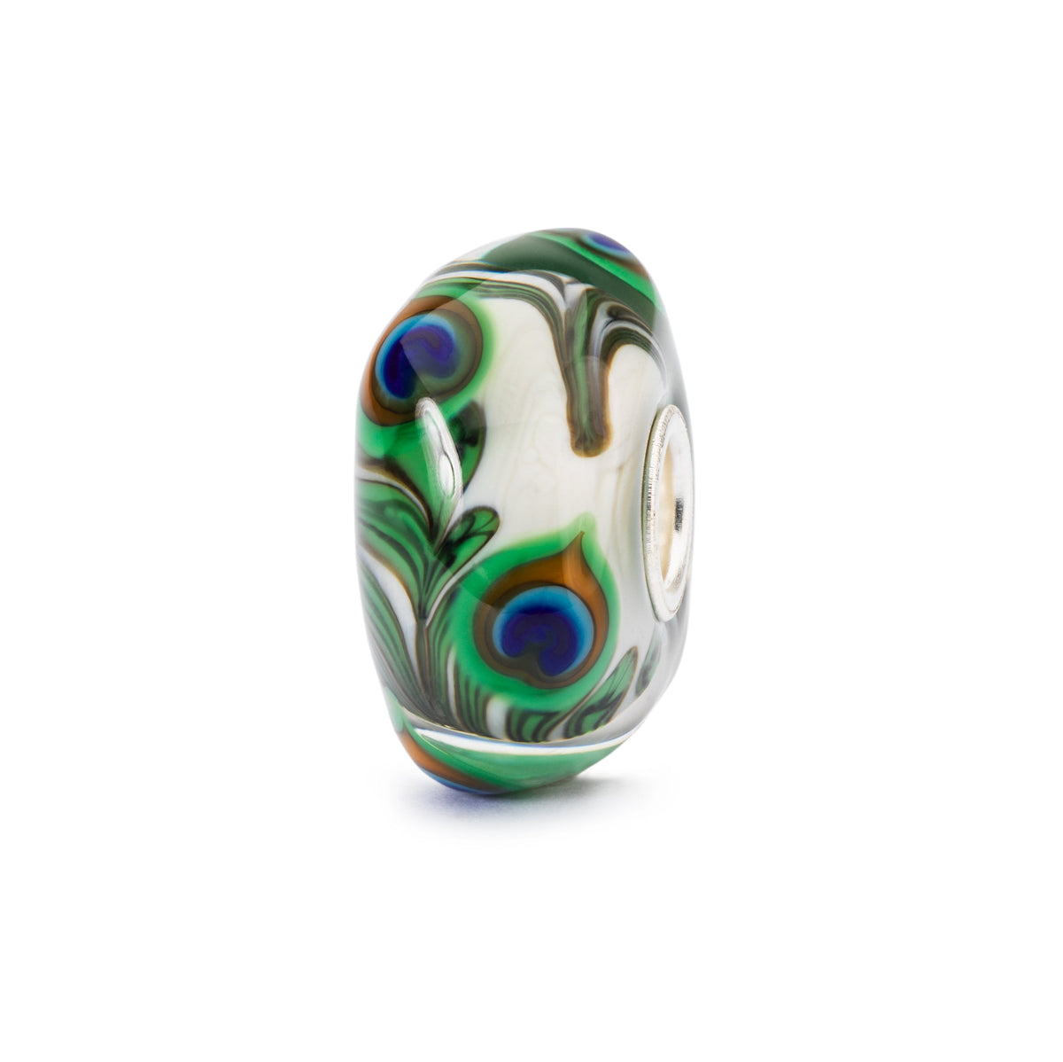 Trollbeads das Original Glas Bead Bildschöner Pfau TGLBE-10420