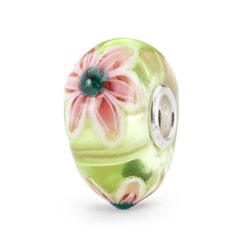 Trollbeads das Original Glas Bead Pinke Blumen - Limitierte Edition TGLBE-20395