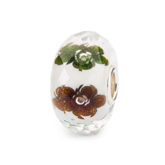 Trollbeads das Original Glas Bead Blumen im Schnee TGLBE-30075