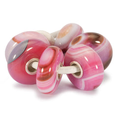 Trollbeads das Original Edelstein Bead Rosa gestreifte Achat Set TSTBE-00001